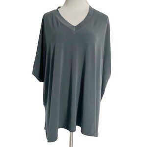 PLANET OS  Top Blouse Black Slinky Liquid Microfiber Blend